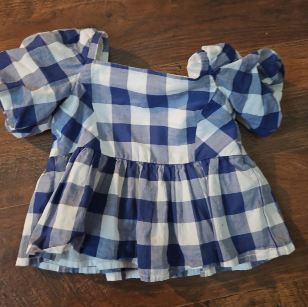 Janie and jack puff sleeve peplum top 18-24M